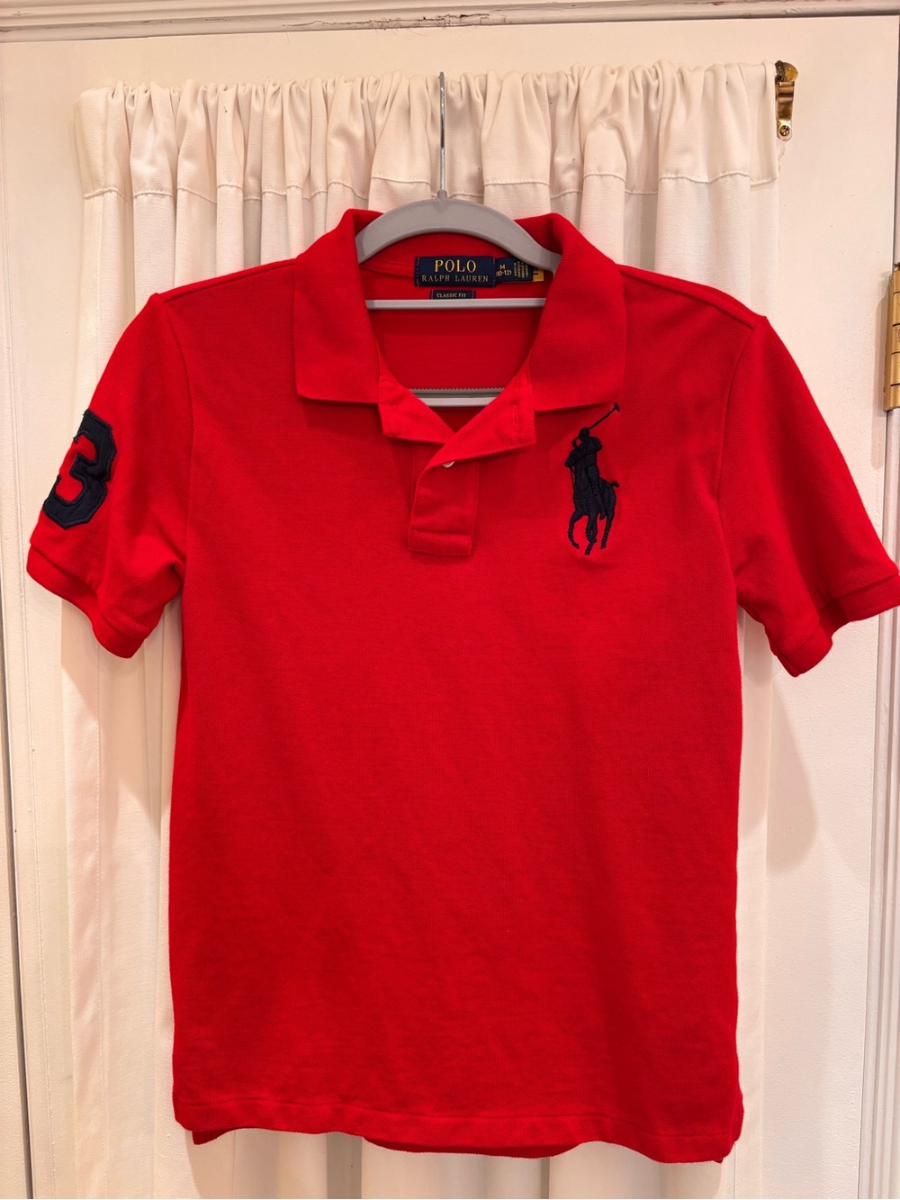 Boys Polo by Ralph Lauren Red Short-Sleeve Classic Polo with Navy Pony